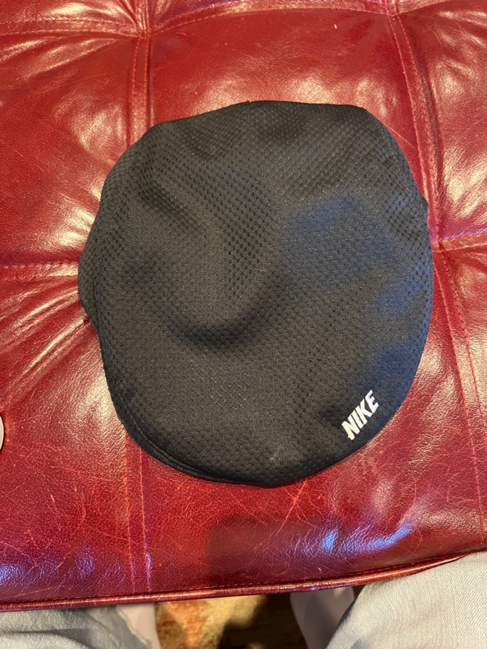Nike Black Cap with Red Swoosh Patch